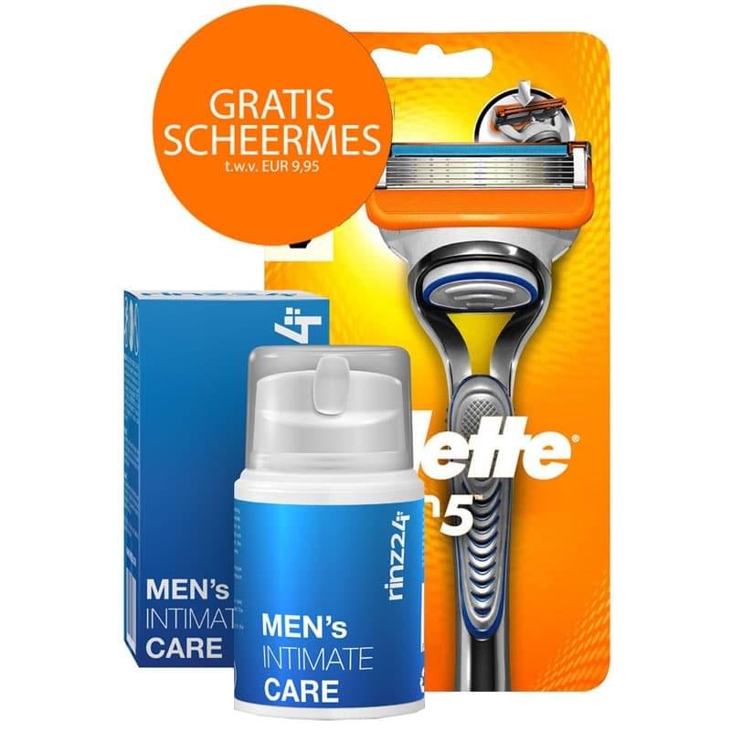 Rinz24 Intimate Care met Gillette scheermes